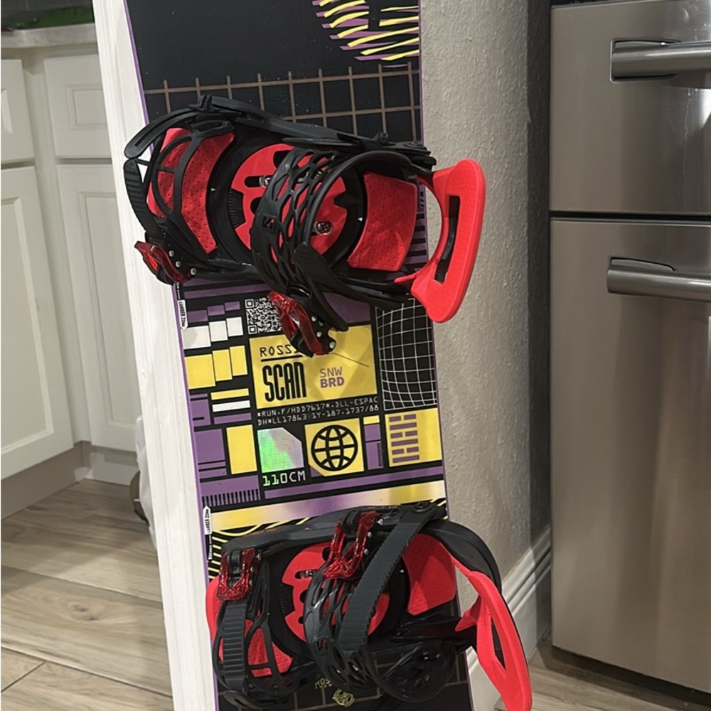 Kids Rossignol Snowboard 110cm with salomon bindings